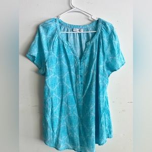 Kim Rogers Blue Blouse